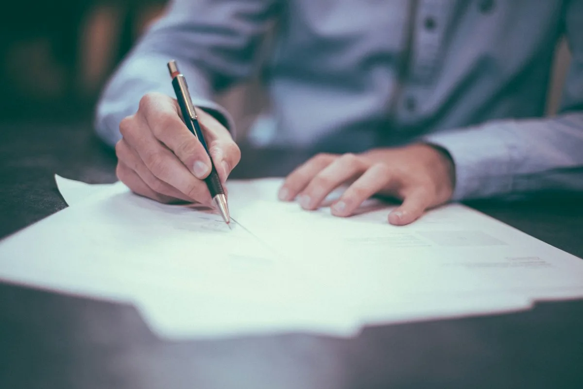 Professional desk with tax and financial documents